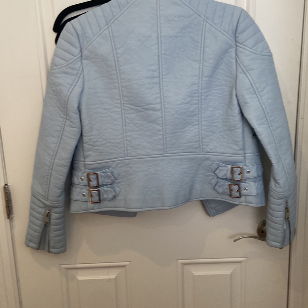Blue Leather Jacket - Picture 3 of 6